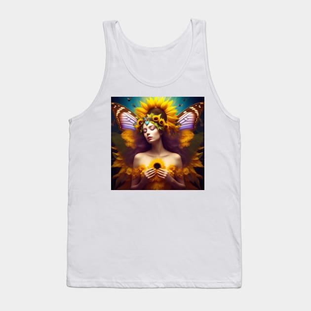 Sunflower Goddess Manifest Tank Top by karissabest